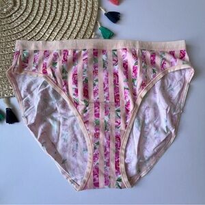 Victoria's Secret Stretch Cotton High-Leg Brief Panty Blossom Floral M NEW